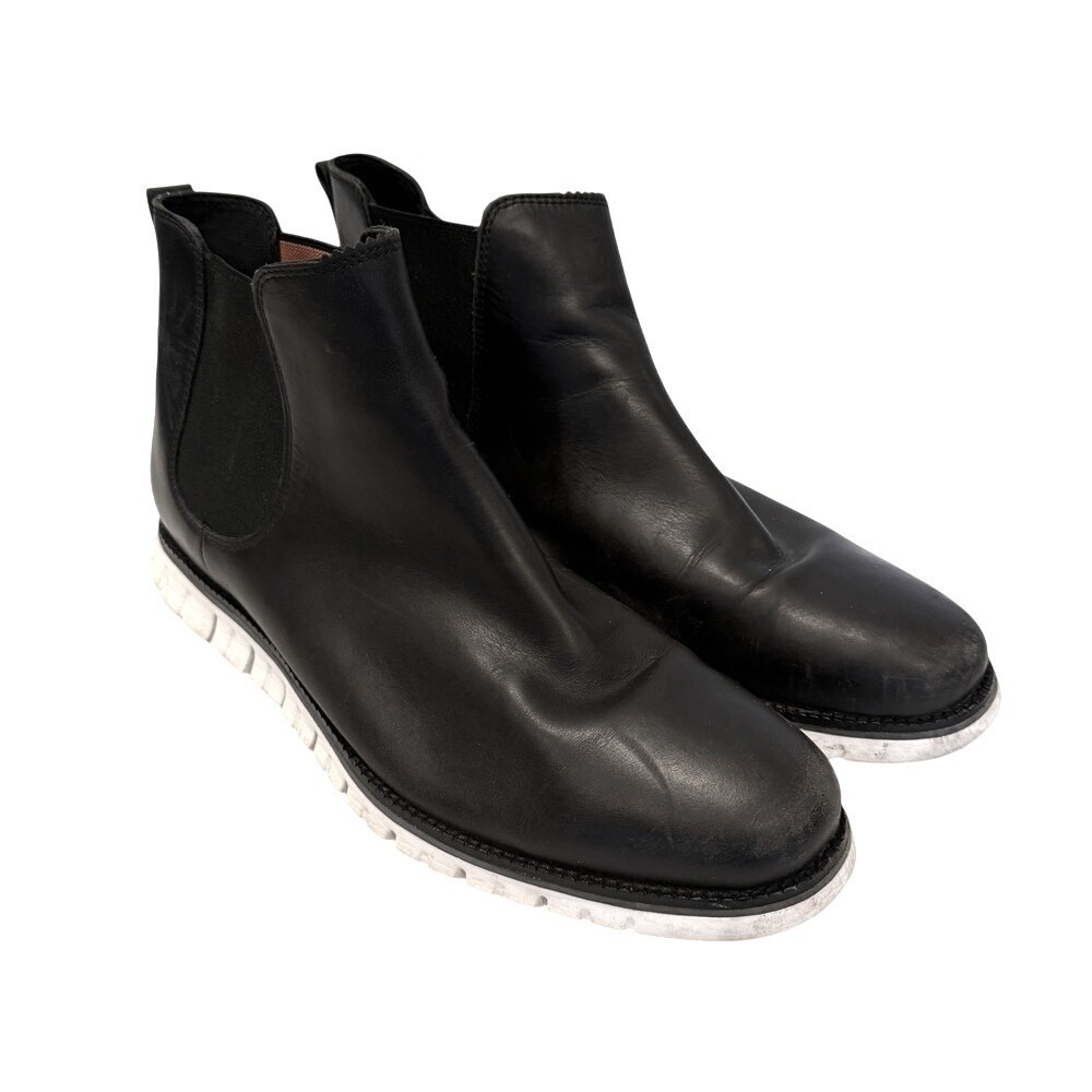 Cole Haan Zerøgrand Waterproof Chelsea Boots Men's 13 Black Leather‎ Workwear